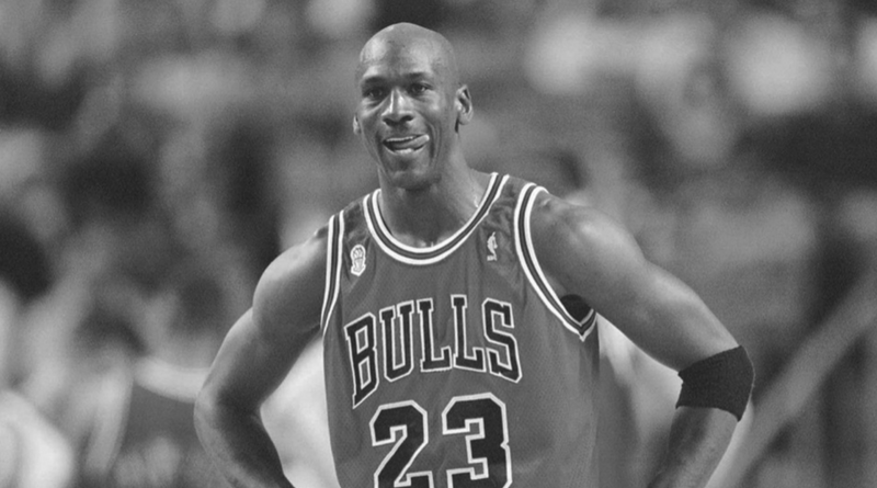 michael jordan w koszulce chicago bulls. 