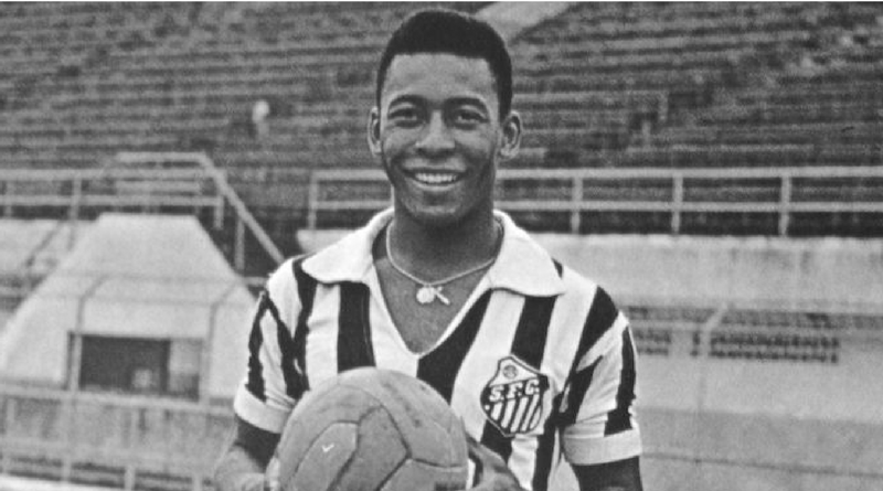 pele w koszulce santos fc